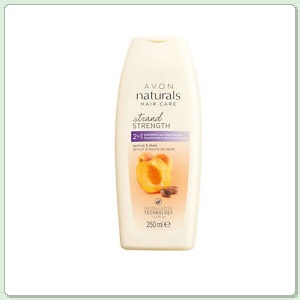 AVON NATURALS HAIR CARE Albicocca e Burro di Karite 2 in 1 Shampoo e balsamo 250 ml (#173575)